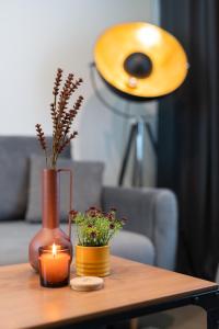 A seating area at The Grey Apartment