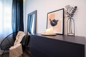 A seating area at The Grey Apartment