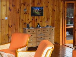 TV a/nebo společenská místnost v ubytování Chalet in Kyjov near Kyjovská Dam + 30 fotografií