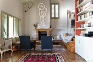 Posezení v ubytování Sea View Villa with 4 bedrooms - grECOrama