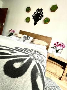 Łóżko lub łóżka w pokoju w obiekcie Apartament Krupówki Centrum