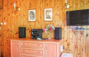 Televízia a/alebo spoločenská miestnosť v ubytovaní Holiday Home Sobòtka Pod Debami