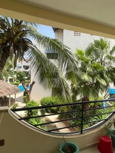 Balcon ou terrasse dans l'établissement Appartement "AMINA" mit Pool