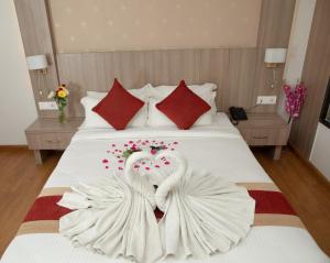 Letto o letti in una camera di Landmark Kathmandu
