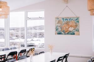 O zonă de relaxare la Hlid Hostel