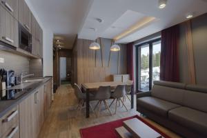 Kuchyň nebo kuchyňský kout v ubytování Apparthotel SILBERSEE