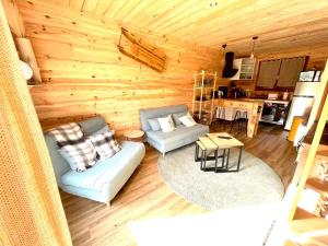 Kuchyňa alebo kuchynka v ubytovaní La cabane au pied des pistes