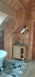 Koupelna v ubytování Sauna spa la Bellevue