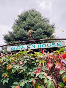 a street sign that reads green in house at Green House in Lagodekhi