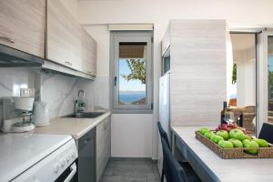 A kitchen or kitchenette at Evgoro Luxury Suites