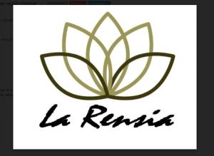a picture of a green lotus with the words la raja at Hotel Larensia in Labuan Bajo