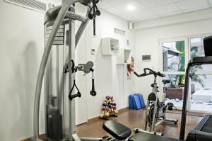 a gym with two exercise bikes in a room at Nuss Buenos Aires Soho in Buenos Aires