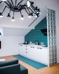 Kuchyň nebo kuchyňský kout v ubytování Kazbegi Apartments