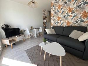 Televízia a/alebo spoločenská miestnosť v ubytovaní AU COEUR DU CENTRE VILLE DE LA ROCHELLE AU CALME AVEC STATIONNEMENT GRATUIT