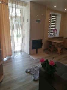 GardeneApartamenti pie Lienes的配有平板电视和沙发的客厅