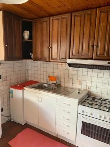 Kuchyňa alebo kuchynka v ubytovaní Appartamento panoramico a Lignod 6 posti letto