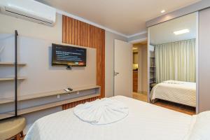 Postel nebo postele na pokoji v ubytování Com vista para Catedral - @stayhousetemporada