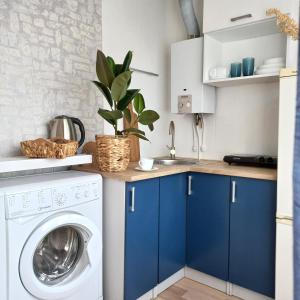 Kuchyň nebo kuchyňský kout v ubytování Narva Relax Apartment + 7 fotografií