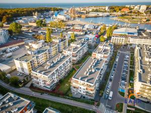 Výhľad na mesto Kołobrzeg alebo výhľad na mesto priamo z apartmánu