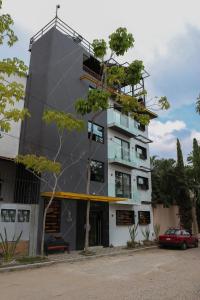 un bâtiment avec un arbre en face dans l'établissement The Lu'um House, à Tuxtla Gutiérrez