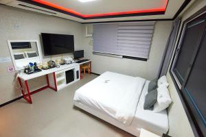 TV a/nebo společenská místnost v ubytování Hotel Danube Seomyeon