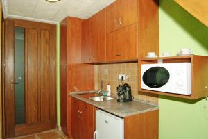 A kitchen or kitchenette at Nefelejcs Apartman