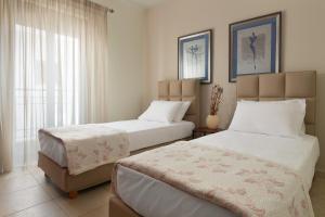 מיטה או מיטות בחדר ב-Casa di Vasia