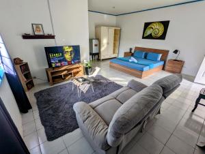 TV a/nebo společenská místnost v ubytování Crazy Bears Guesthouse