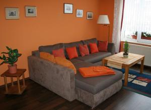Χώρος καθιστικού στο Ferienwohnung Schulze-Falck