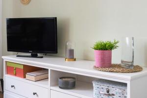 Televízia a/alebo spoločenská miestnosť v ubytovaní Brest : charmant appartement hypercentre
