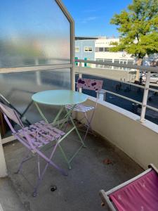 Balkón alebo terasa v ubytovaní AU COEUR DU CENTRE VILLE DE LA ROCHELLE AU CALME AVEC STATIONNEMENT GRATUIT