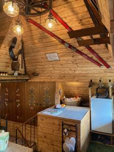 Postel nebo postele na pokoji v ubytování Berghütte Waldheimat