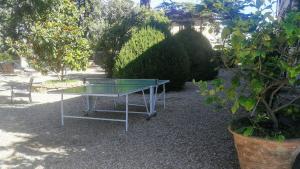 a ping pong table in the middle of a garden at Villa La Piccioncina Firenze in Florence