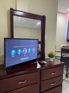 TV a/nebo společenská místnost v ubytování VBermor Hotel