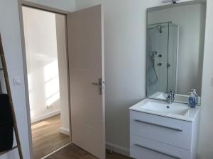 Kúpeľňa v ubytovaní Auberge Ti'gousket