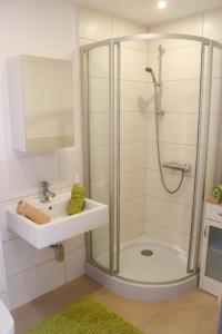 Kúpeľňa v ubytovaní Ferienwohnung Weitblick