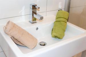 Kúpeľňa v ubytovaní Ferienwohnung Weitblick