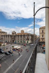 a view of a street in a city with buildings at Acanthus B&B in Catania