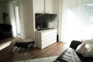 TV a/nebo společenská místnost v ubytování Ferienwohnung Auszeit