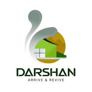 una casa con logo circolare di Darshan Arrive & Revive Homestay. a Kushalnagar