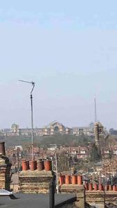 a view of a city with a bunch of pots at Elegant 3bed Crouchend in style with roof terrace in London