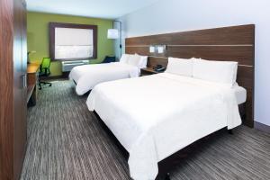 a hotel room with two beds and a television at Holiday Inn Express Hotel & Suites Lafayette South, an IHG Hotel in Lafayette