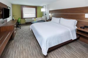 a hotel room with a large bed and a television at Holiday Inn Express & Suites Lafayette South by IHG in Lafayette