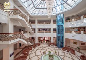 an overhead view of the lobby of a hotel at Tan Son Nhat Saigon Hotel in Ho Chi Minh City