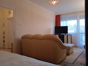 TV a/nebo společenská místnost v ubytování Fonyódi Centrum Apartman
