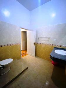 a bathroom with a toilet and a sink at Temple House Luxor in Luxor +74 photos