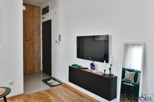 TV i/ili multimedijalni sistem u objektu SilverSea Apartman
