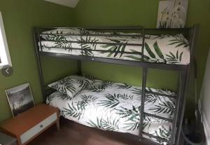 1 Schlafzimmer mit 2 Etagenbetten in einem Zimmer in der Unterkunft Orangerie Eext in Eext