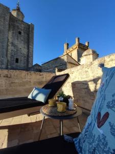 Posedenie v ubytovaní Uzès Centre Historique, Terrasse Privative Panoramique