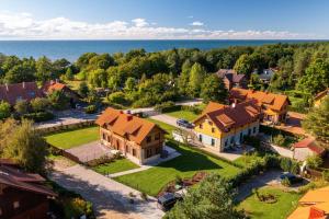 an aerial view of a house with a yard at SEA SALT home - Karkle - by Hello Sea homes in Karklė